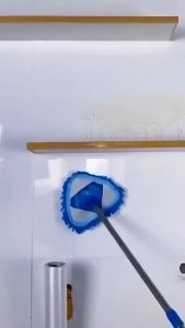 Triangle Mop Absorbent Dust Mop 180 Degree Rotatable Cleaning Telescopic Pole Mop Household Wall Ceiling Multifunctional Cleaning Tool