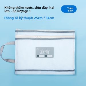 MPRINCE | Túi Đựng Tập Với Zipper Màng Lưới Trong Suốt Dụng Cụ Học Sinh