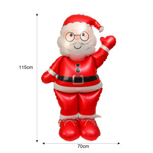 Christmas Large Standing Balloons 3D Inflatable Aluminum Foil Balloon Santa Claus Snowman Xmas Party Home Decors Supply Kid Gifts