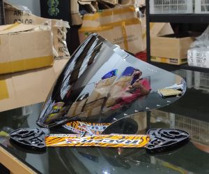 kaca flat visor Njs Kairoz iridium + rachet pnp njs kairoz - dudukan kaca venom njs kairoz - visor flat venom iridium red revo blue revo silver