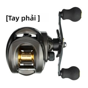 Máy Câu Cá LINNHUE AK2000 Baitcasting Tốc Độ Cao 7.2:1 Lực Kéo Tối Đa 8KG Màu Xám/vàng Dùng Cho Nước Mặn Câu Cá Bass Biển Sông Hồ