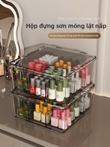 QIOEROUL | Hộp Lưu Trữ Sơn Móng Tay Dung Lượng Lớn Có Nắp