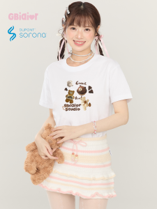 Gbiaior | Sweet Apricot Color Loose Cool Feeling Short Sleeve T-Shirt