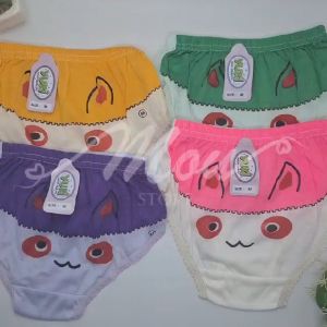 MOU - Celana Dalam Anak Perempuan Yuki Karakter Lucu Usia 1 - 8 Tahun Bahan Katun Isi 6pcs dan 3pcs