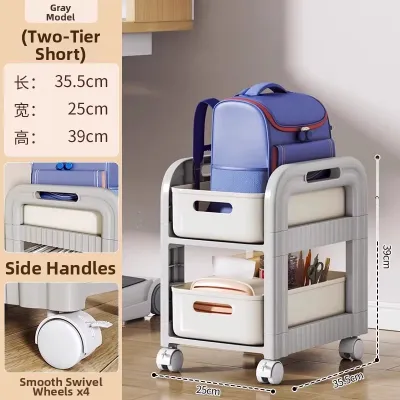 JIAJIESHI | Multifunctional Book Storage Trolley Mobile Shelving Unit