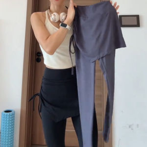 กางเกงโยคะเอวสูงทรงสลิมฟิต กางเกงออกกำลังกายสำหรับผู้หญิง กางเกงขายาวทรงสลิมฟิต ดูดซับเหงื่อแห้งเร็ว ระบายอากาศได้ดี ฤดูใบไม้ร่วง 2024