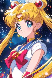 Bandai | DIY Sailor Moon Glitter Heart Star Diamond Painting Mystical Fantasy Modern Wall Decoration for Living Room Bedroom