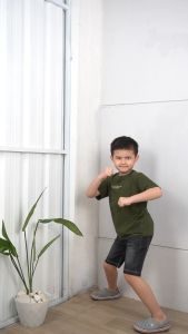 Lily And Clark Kaos Anak Ternyaman Warna Hijau Army KLC44