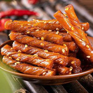 Zhou Changjiang Spicy Small Bean Strips Packaged Snacks Sichuan Pepper Flavor Tofu Rolls Chinese Specialty Snacks 12g