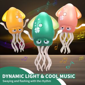 Electric Dancing Octopus Magical Swinging Automatic Obstacle Avoidance luminous Music Baby Crawling toys games gifts
