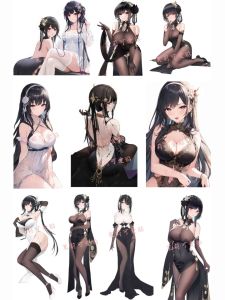 พื้นผิวคอมพิวเตอร์โน้ตบุ๊กสีดำไหมสีฟ้ามังกร พื้นผิวโทรศัพท์มือถือ พื้นผิวกระเป๋าเดินทางแบบสองมิติ รูปสาวงามสุดเก๋