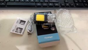 COB USB Rechargeable Work Lamp Mini Keychain LED Light Strong Magnetic Mini Lamp Lampu Suluh Camping Emergency Light