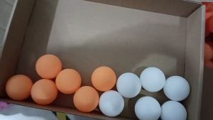 ลูกปิงปอง ลูกปิงปองสำหรับฝึกซ้อม ลูกปิงปองยกแพ็ค สีส้ม สีขาว   ปิงปอง 1แพ็ค/12ลูก (Ping pong ball)