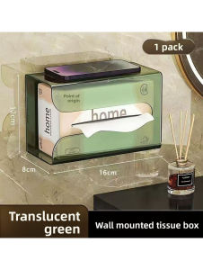 Modern Style Non Perforated Wall Mounted Tissue Box Suitable for Tissue Storage in Kitchens Bathrooms and Bedrooms