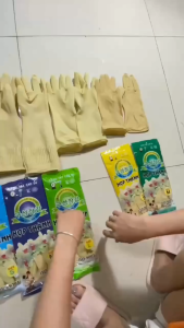 Găng tay cao su Hợp Thành size S-M-L găng tay rửa chén rửa bát găng tay gia dụng