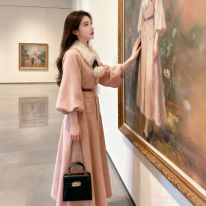 CHANGTONG | French Chic Waist-cinching Slim Medium Length Coat