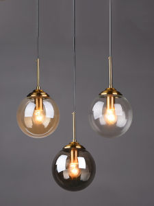 Nordic Style Restaurant Hanging Lamp Modern Simple Dining Table Light Creative Coffee Shop Bar Counter Bedroom Bedside Glass Lighting Fixture