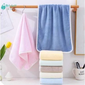 Thickened Coral Fleece Baby Bath Towel Soft Absorbent Towel Baby Wrap Towel Class a Small Blanket Infant Bathing Towel