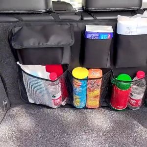 Car Rear Back Seat Hanging Organizers with 8 Large Storage Bags MPV SUV Trunk Boot Store Box Bag Space Saving