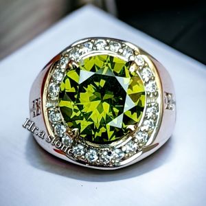 CINCIN BATU GREEN PRIDOT BULAT CUTTING