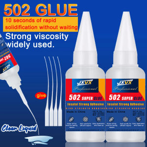 JXVX 1-5 PCs Super glue 502 High Strength Quick-drying Cyanoacrylate Adhesive for leather rubber wood Metal High Strength Liquid glue Tool With Precision Distributor
