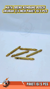 BOSCH Mata Obeng Kembang/Plus (+) 1/4" BOSCH Magnetik Paket ISI 5 PCS / Mata Obeng Angin Ph2 Universal Gold 65mm isi 5pcs BOSCH