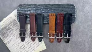 23mm for Swatch YOS440 413 424 440 447 448 449 Watch Strap Genuine Leather Watch Band Business Mens Bracelet Watches Accessorie