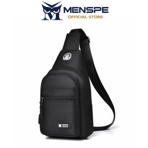 MENSPE Mens Chest Bag Multi-Functional Crossbody Bag Smooth Zipper Bag Sports Bag Waterproof Anti-Thief Code Lock Casual Bag Street Shoulder Bag Messenger Bag