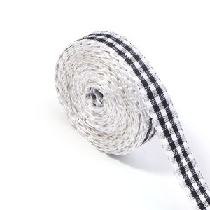 5yards/lot 1cm Classical Plaid Lace Ribbon Colorful Sweet Webbing For DIY Gift Wrapping Clothes Sewing Accessories