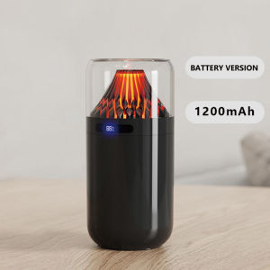 Volcano Mini Humidifier - USB Rechargeable/Battery Digital Display Car Diffuser & Air Hydration for Home/Office/Car