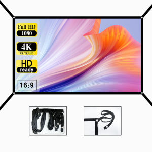 60-150 inch wall mounted foldable projection screen projector specific soft screen home theater - extended version