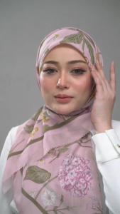 Tudung Premium Voile TD006 Hijab Bawal Printing Laser Cut [ Ready Stock ]
