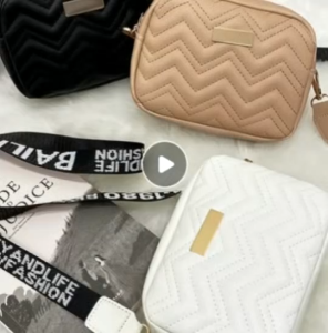 SPS BAGS#163 Fashionable Quilted Crossbody Bag for Women Casual Chic Shoulder Satchel with Geometric Pattern