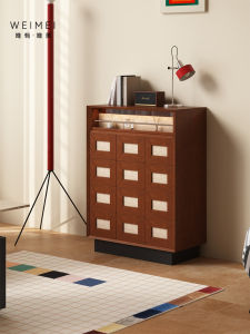 Weimei | Pomelo Vintage Style Light Customizable Chest of Drawers Stone Finish