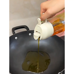 Bình đựng dầu ăn tích hợp rót và xịt thủy tinh có chia vạch tay cầm dung tích 470ml-HAUSE