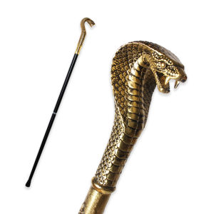 Antique Gold Cobra Head Walking Cane Detachable Vintage Walking Stick Cosplay Party Prop for Men And Women