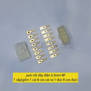 Jack kết nối dây điện 8P loại 6.3mm dành cho ô tô xe máy cao cấp(gồm đầu ghim)