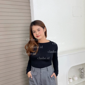 Pamela Long Sleeve Top Spandex – Basic and Versatile OOTD by Clashe