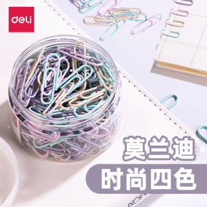 Deli Metal Paper Clips Stainless Steel U-Shaped Office Supplies Large Size Creative Handmade Bookmarks Document Fixing