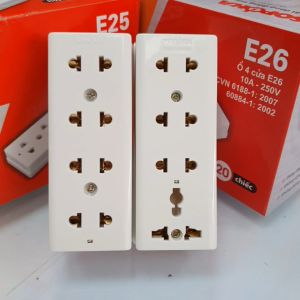 Ổ Cắm Điện 4 Lỗ Gắn Tường Gắn Táp Lô E25 E26 SOPOKA