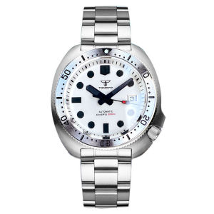 Professional Mens Watch 30bar Waterproof NH35 Turtle Diver Master 41mm Steel Automatic Wristwatch with 120-clicks Bezel