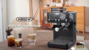 Máy pha và xay cà phê bán tự động 3 trong 1 Espresso Cappuccino Latte thương hiệu Mỹ cao cấp HiBREW H20 - Công suất 1500W - Hàng Chính Hãng (BH 1 NĂM)