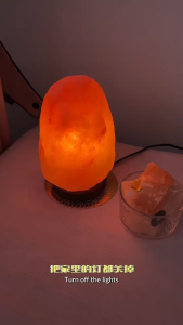 (Wooden Base) Fine Grade Feng Shui Salt Lamp Home Decoration Night Lamp Stress Relieve Lamp 喜马拉雅盐灯