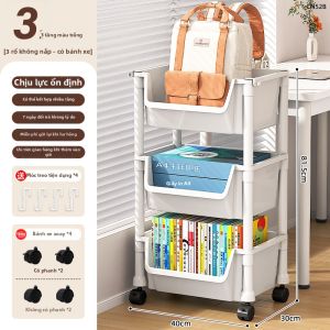 JIAJIESHI | Xe Đẩy Lưu Trữ Nhiều Tầng Dưới Bàn