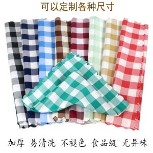 Supermarket Scene Cloth Fruit Pile Basket Checked Cloth Cotton Linen Tablecloth Tablecloth Thickened Display Tablecloth Square Tablecloth