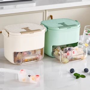 TMOS Ice Cube Mould Maker Container Auto Flip Tray Freezer Fridge Portable Convenient Bekas Dulang Ais Penutup 制冰盒