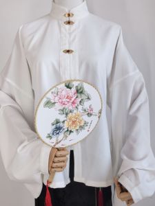 New Ming Dynasty Hanfu Top with Standing Collar And Sleeves Matching Horse Tailed Skirt Daily Wear for Women