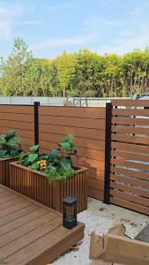 Bosen outdoor wood plastic fence courtyard railing decorative anti-corrosion WPC fence customizable garden wall