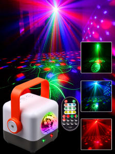 KTV Laser Crystal Magic Ball Stage Laser Rotate Colorful Strobe Light Disco Spinning Ambience Light