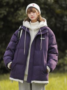 Winter Cotton Dress Outwear Female Plus Size Ladies Plus Size 100.00kg Fake Two-Piece down Cotton-Padded Coat Student Loose Thickened Puffer Jacket
